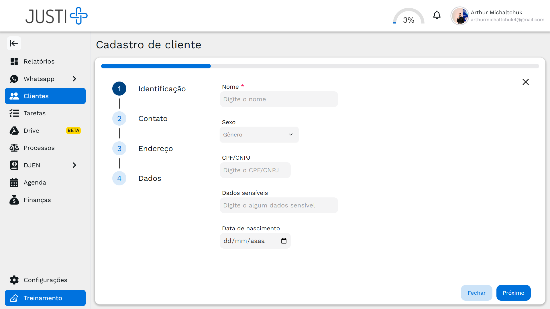 Cadastro de Clientes