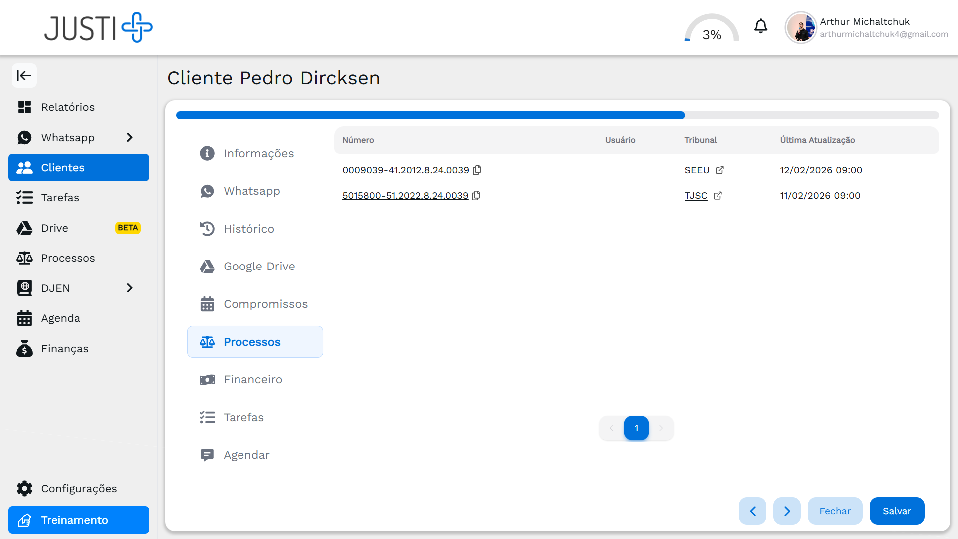 Processos do Cliente