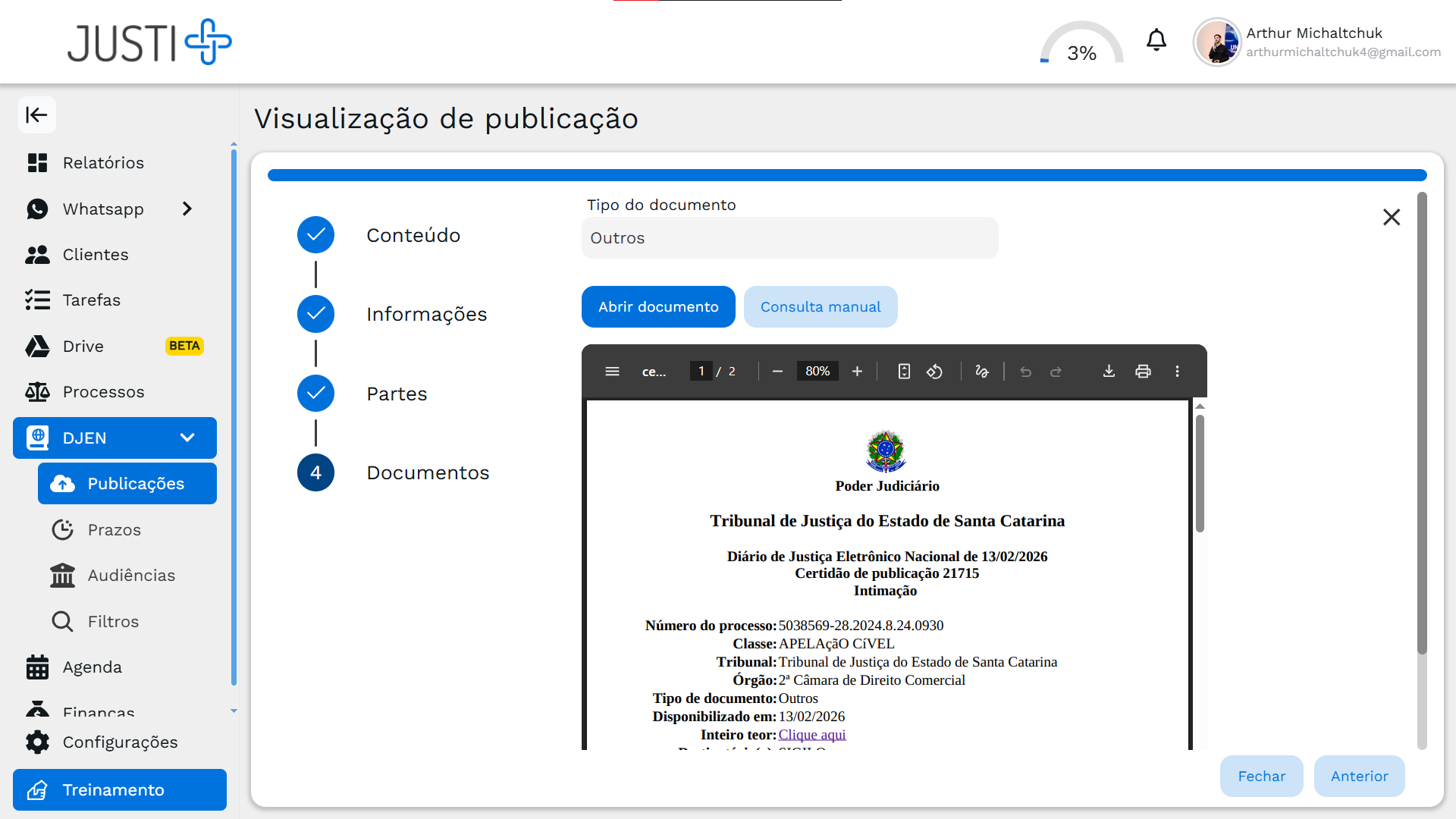 Documento da Publicação